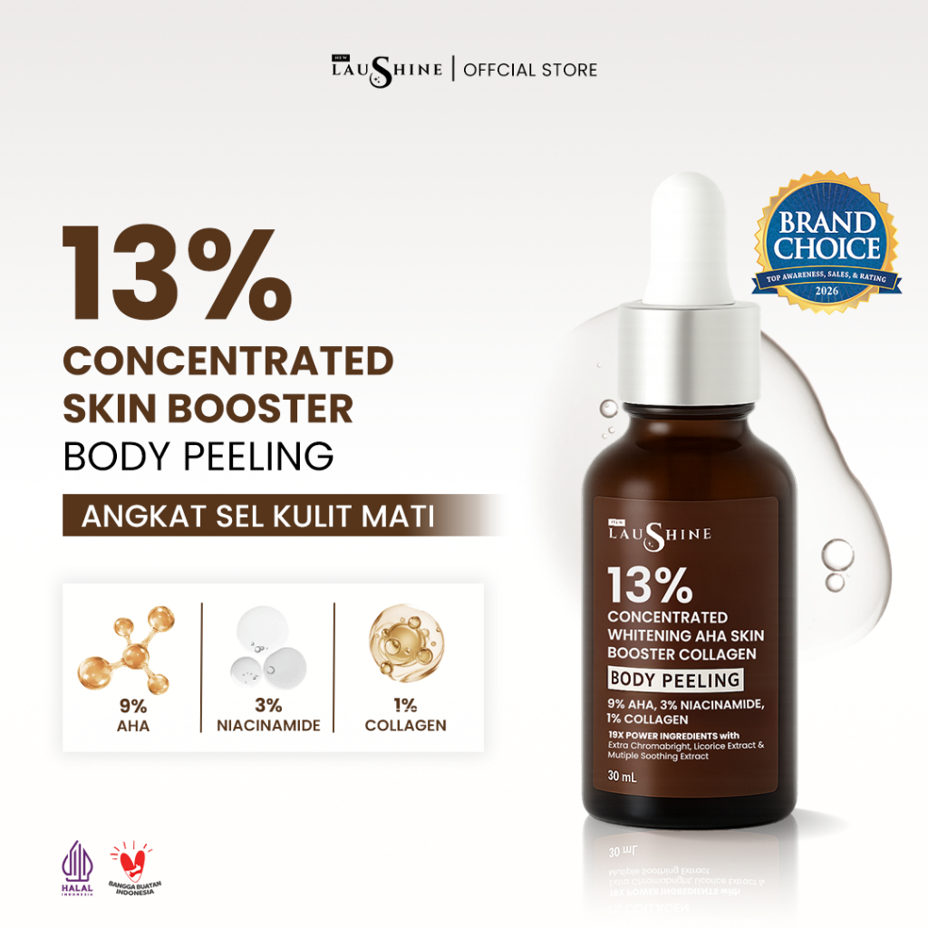 Laushine - Skin Booster Body Peeling 13% Concentrated - Exfoliating Tubuh - Exfoliasi - Mencerahkan 