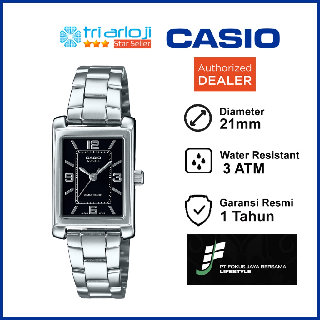 CASIO LTP-1234DD-1ADF Jam Tangan Wanita Analog LTP-1234DD-1A LTP1234DD Original