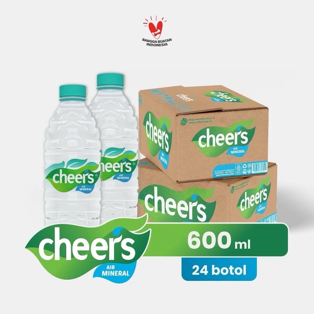 Cheers Natural Spring Water 600ml 24 botol