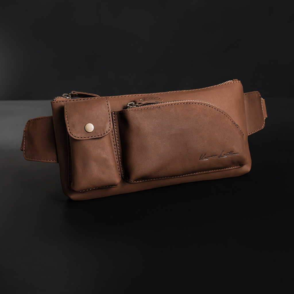 Waist Bag Kulit Asli Unisex - SWISS WAISTBAG - Kenes Leather