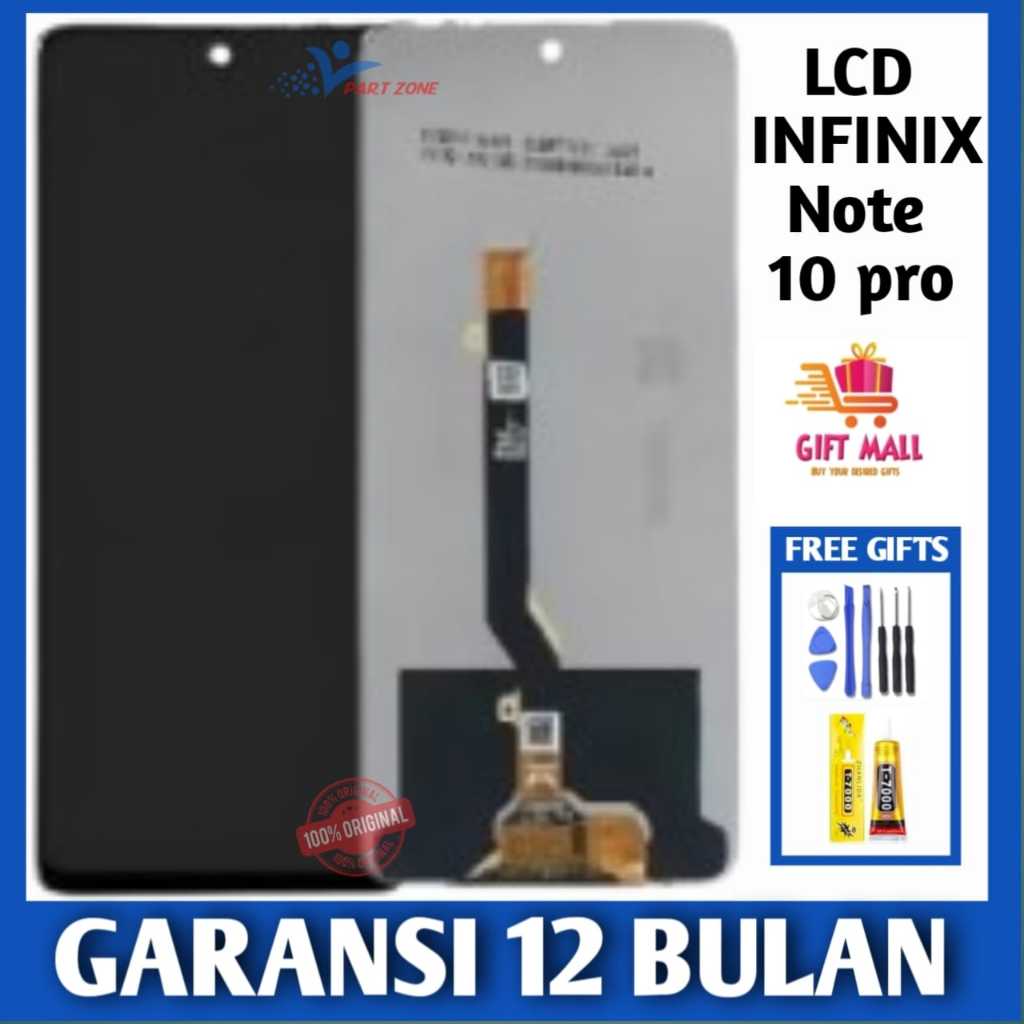 LCD Infinix Note 10 Pro Fullset HP Touchscreen Infinix Note 10 Pro Free Lem Glass