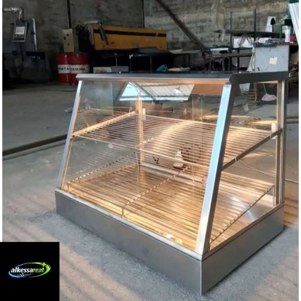 Warmer Food Display Fried Chicken Etalase Chicken STAINLESS STEEL 50×50×60
