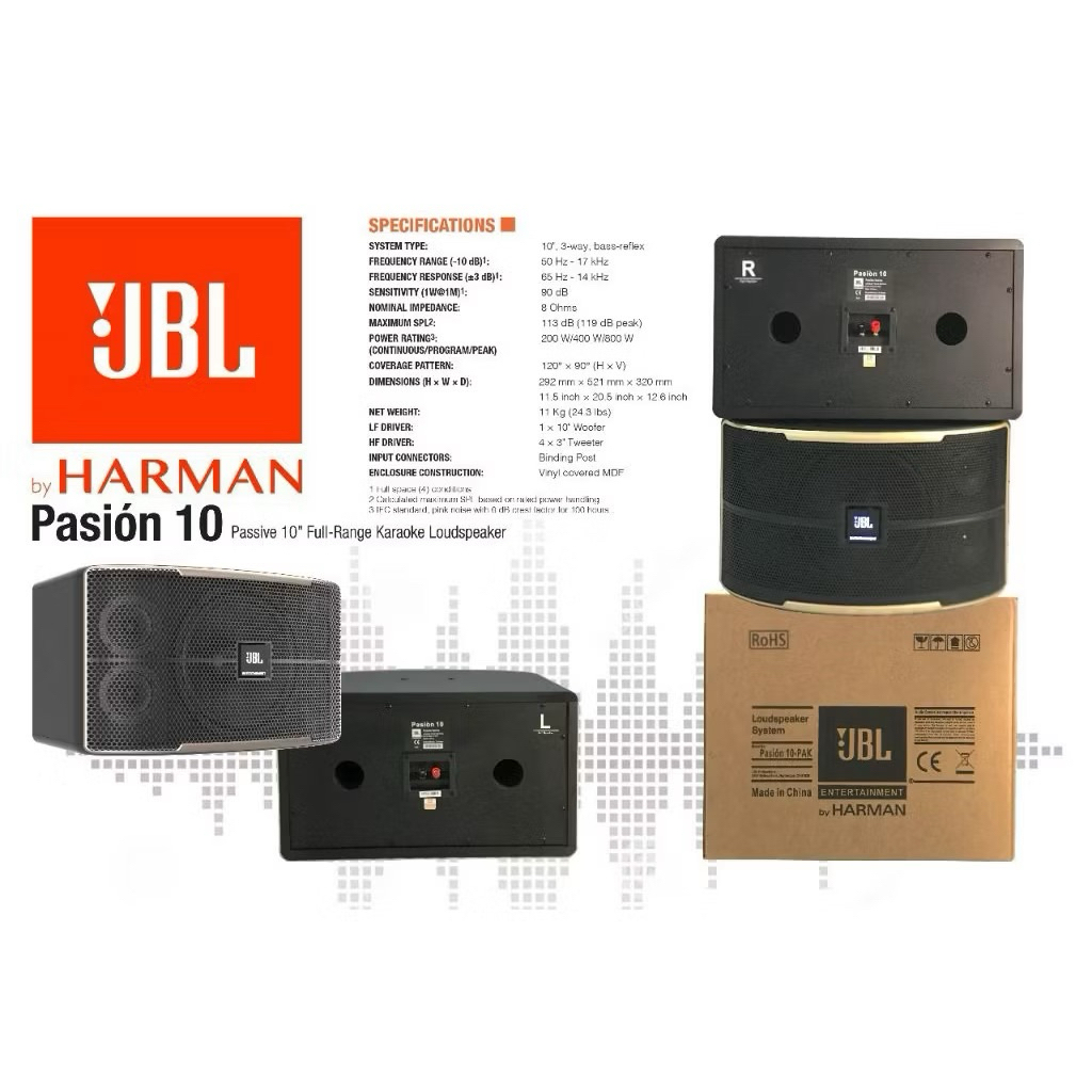 SPEAKER KARAOKE JBL PASION 10  FULL RANGE SPEAKER PASIF 10 INCH HARGA SEPASANG