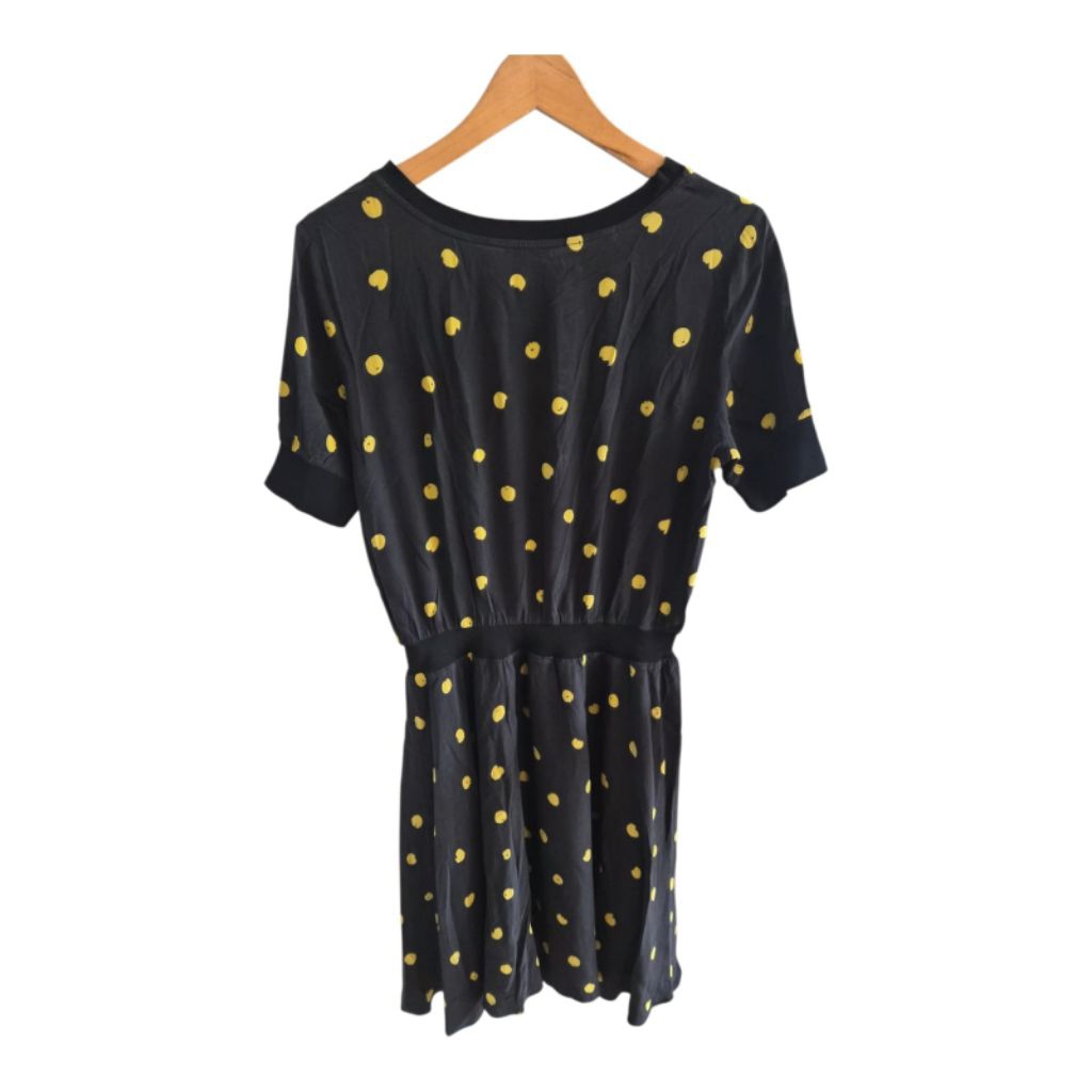 theory yellow polka dress