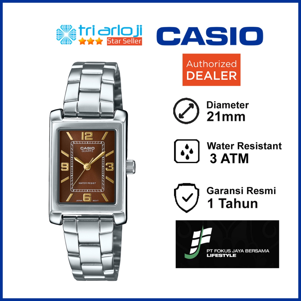 CASIO LTP-1234DD-5ADF Jam Tangan Wanita Analog LTP-1234DD-5A LTP1234DD Original