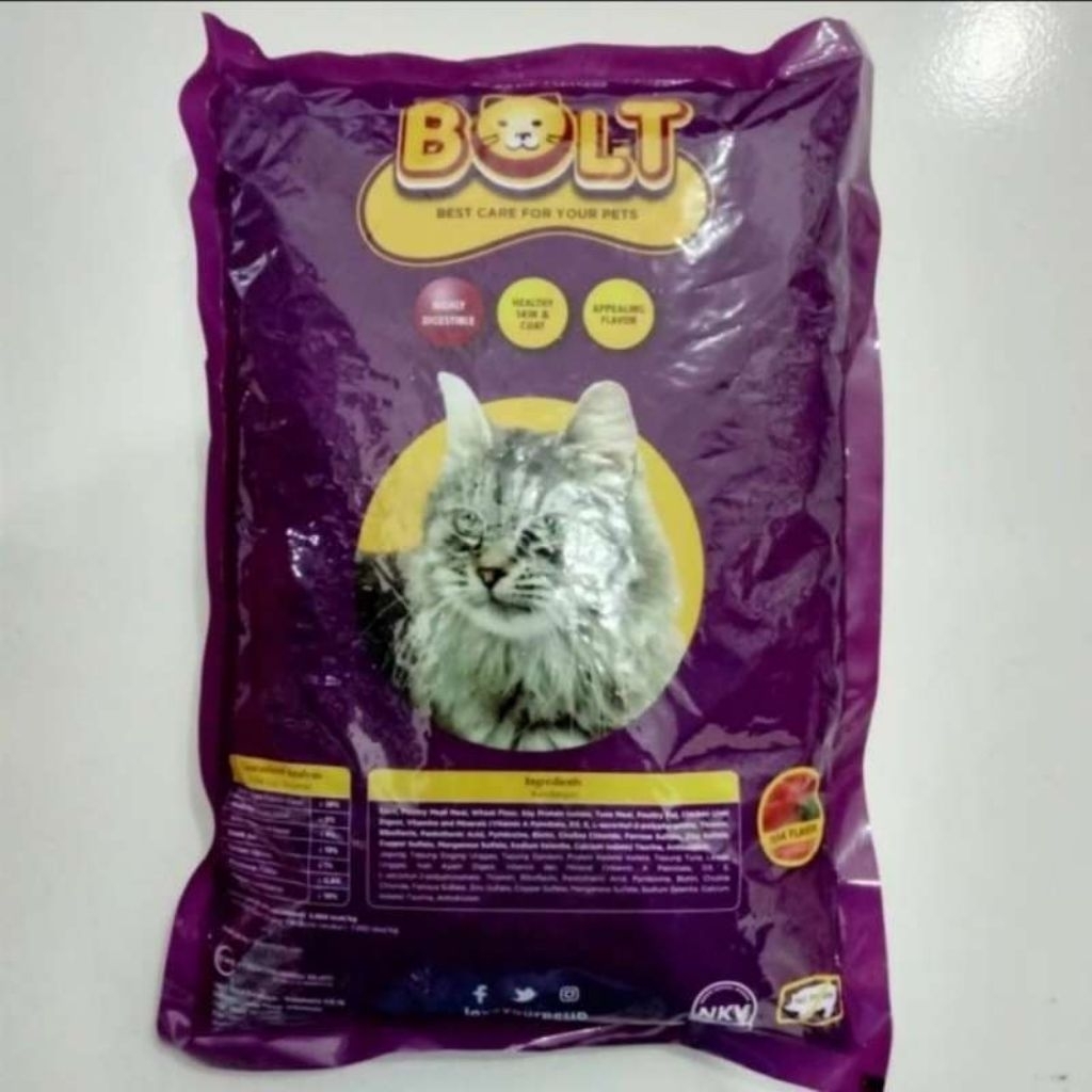 Pakan Kucing Bolt Makanan Kucing Bentuk Ikan Repack