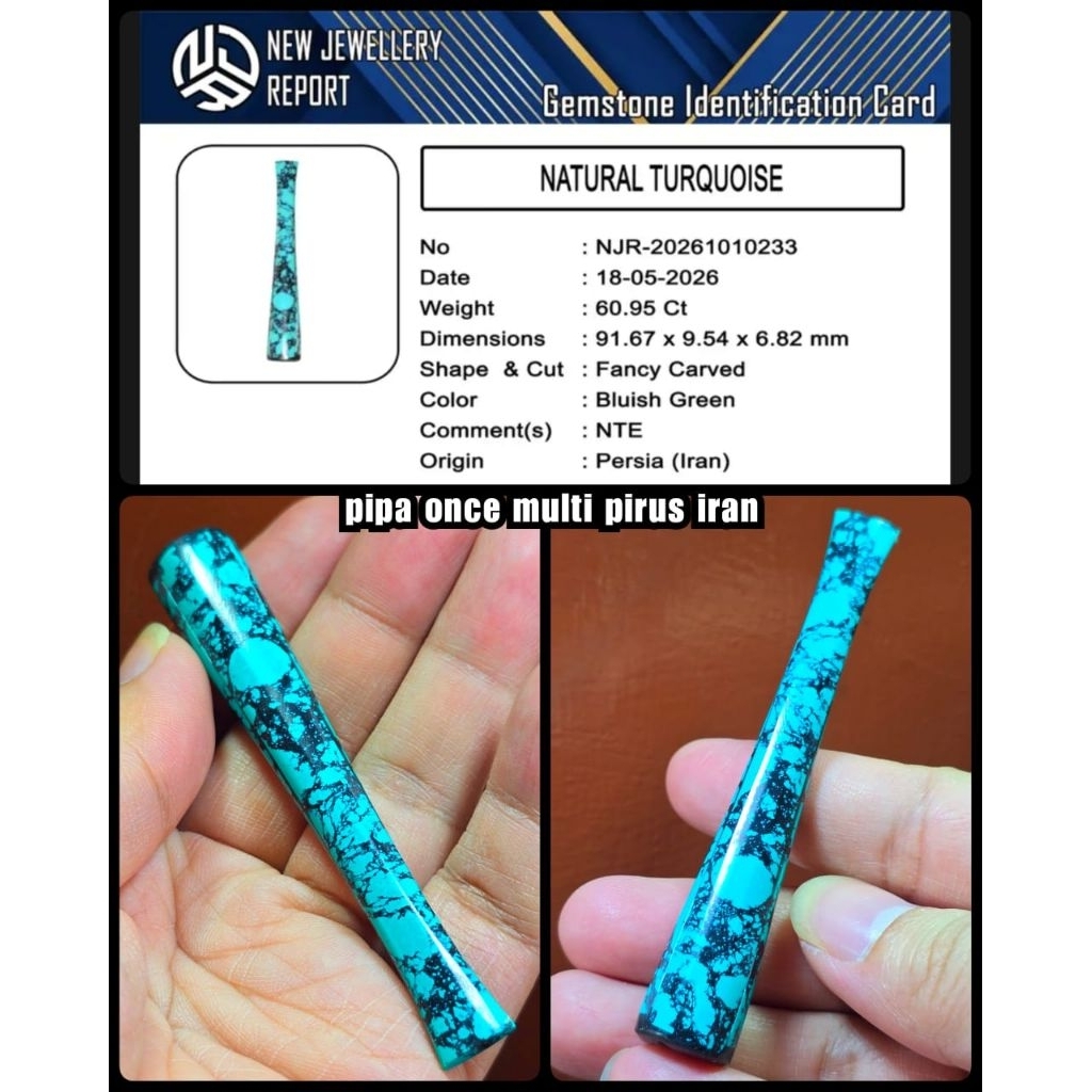 original pipa / once batu pirus asli alami lobang multi ya