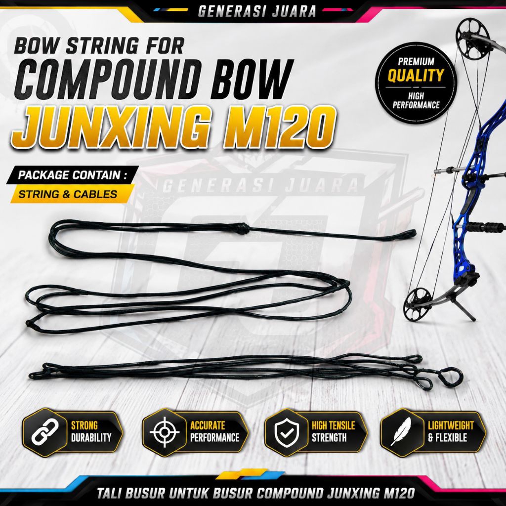 Bow String & Cables Junxing M120 | Tali Busur Panah Compound M120 | Replacement String Set