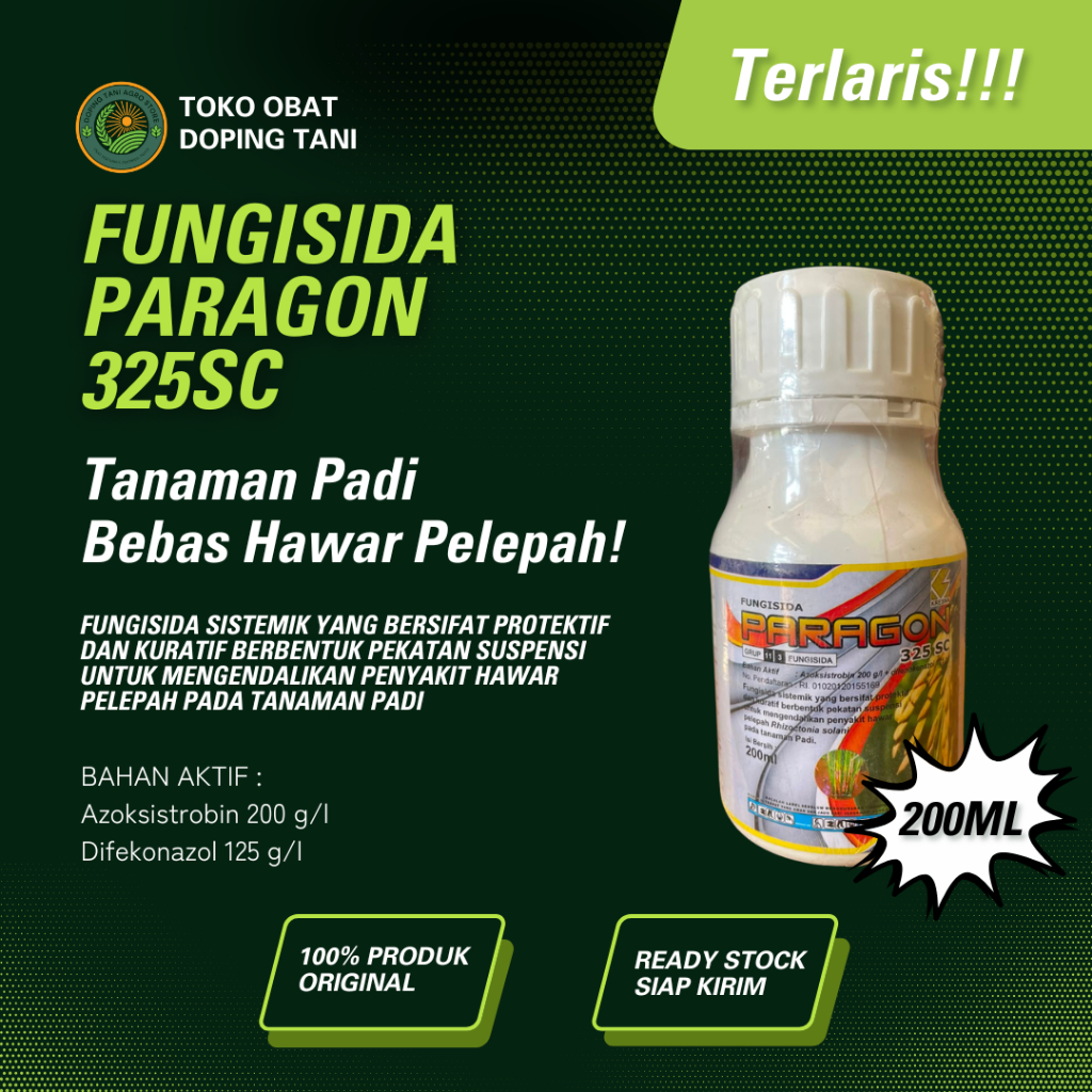 Fungisida PARAGON 325sc 200ml Bahan Aktif Azoksistrobin 200 g/l dan Difenokonazol 125 g/l Tanaman Pa