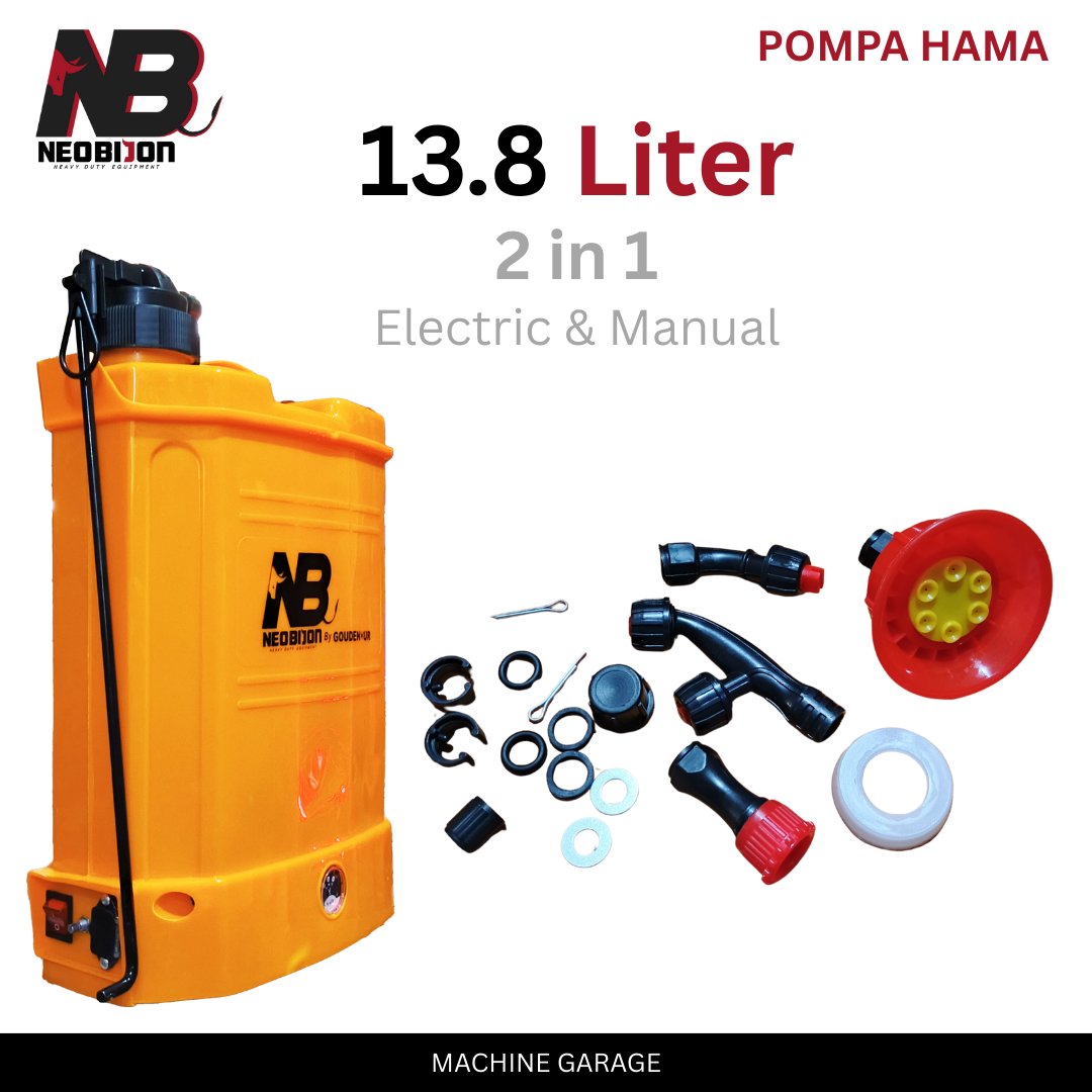 Pompa Hama 2in1 Elektrik Manual Battery Sprayer Gendong 13.8L - Alat Semprot Hama Pertanian Perkebunan Tanaman Disinfektan