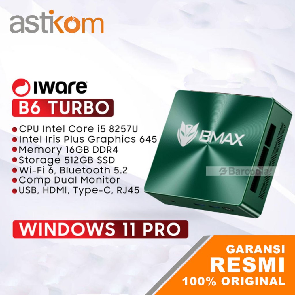 Mini PC BMAX B6 Turbo I5-8257U 16/512GB