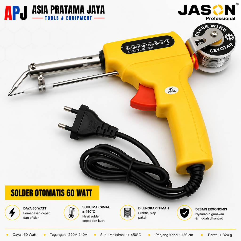Solder Tembak Listrik Timah Otomatis 60 Watt Iron Automatic 60W Solder Timah Otomatis Tembakan