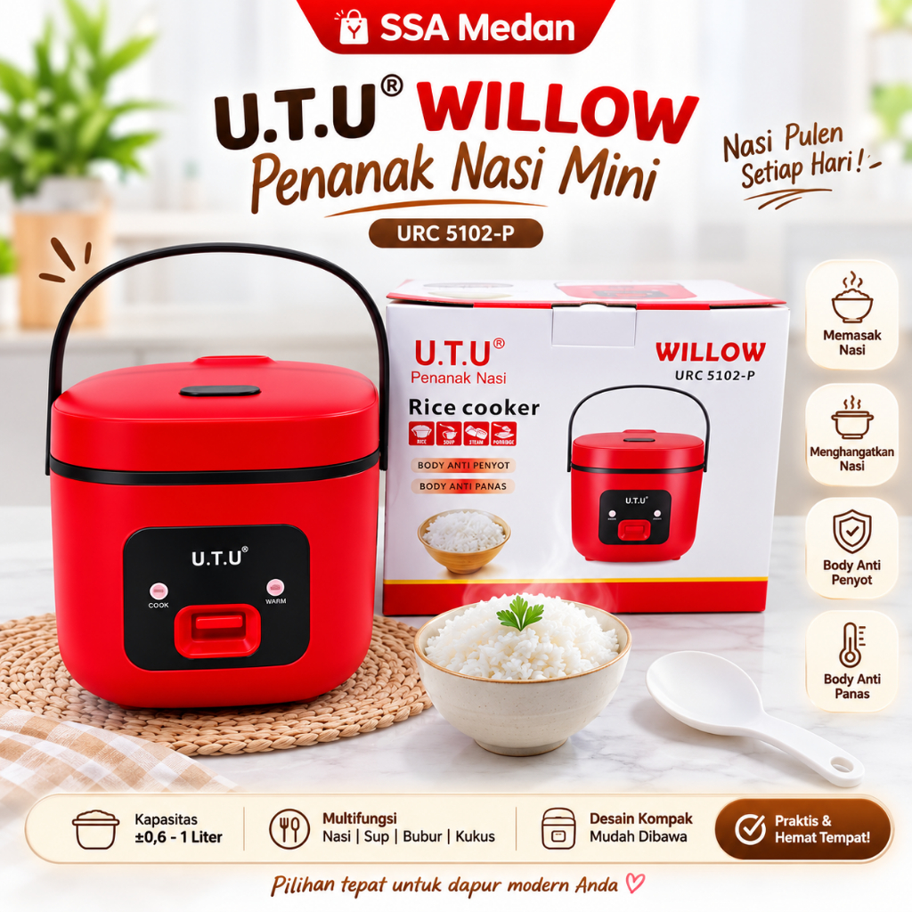 RICE COOKER / MAGIC COM URC 5102 1 LITER WILLOW UTU