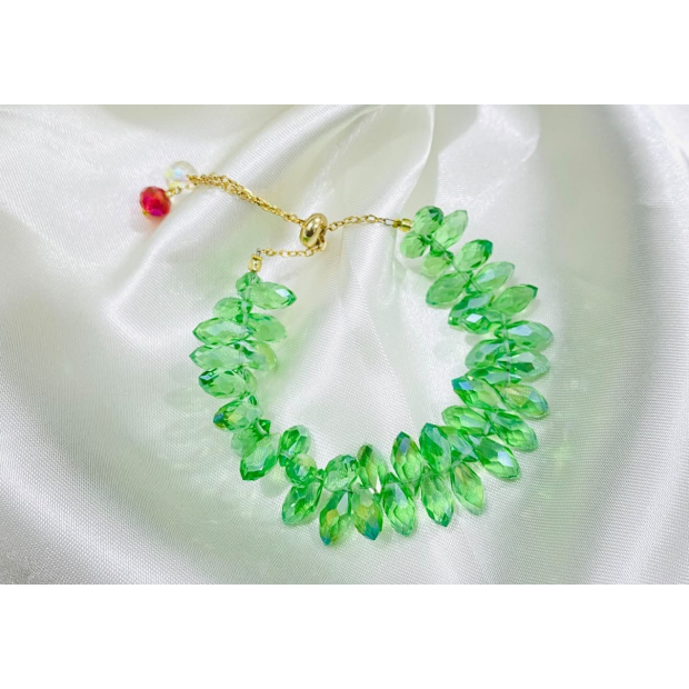 Gelang Batu Kristal Titanium Model Serut