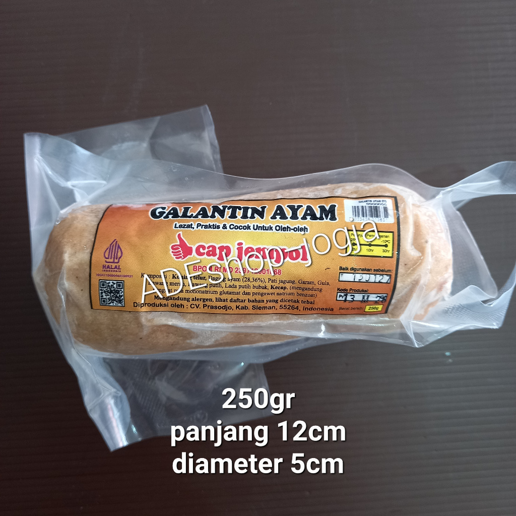 galantin ayam cap jempol 250 gr halal oleh-oleh selat solo semur bistik saus asam manis