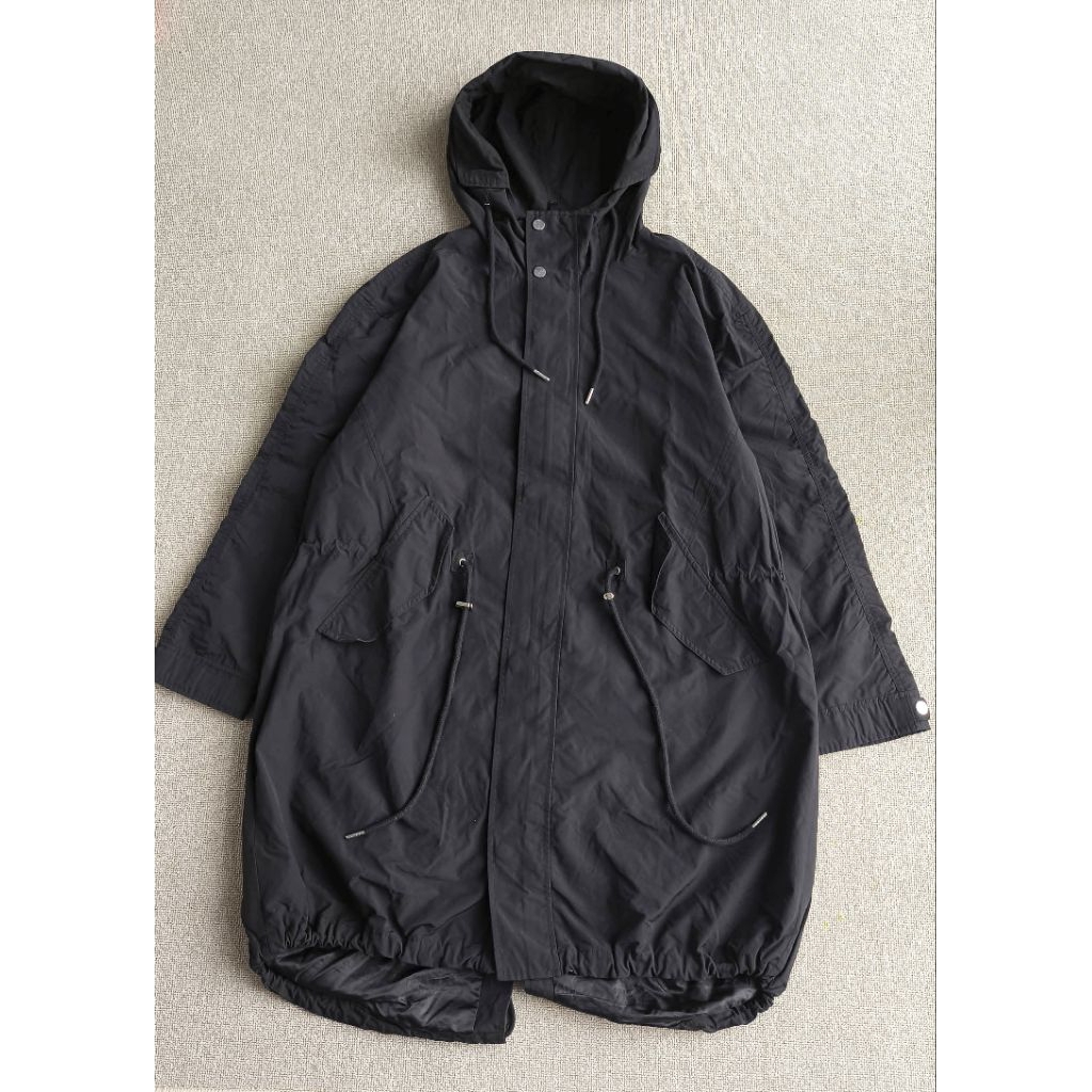 TBJ NEARBY PARKA JACKET CANVAS TEBAL BLACK HITAM SZ XXL