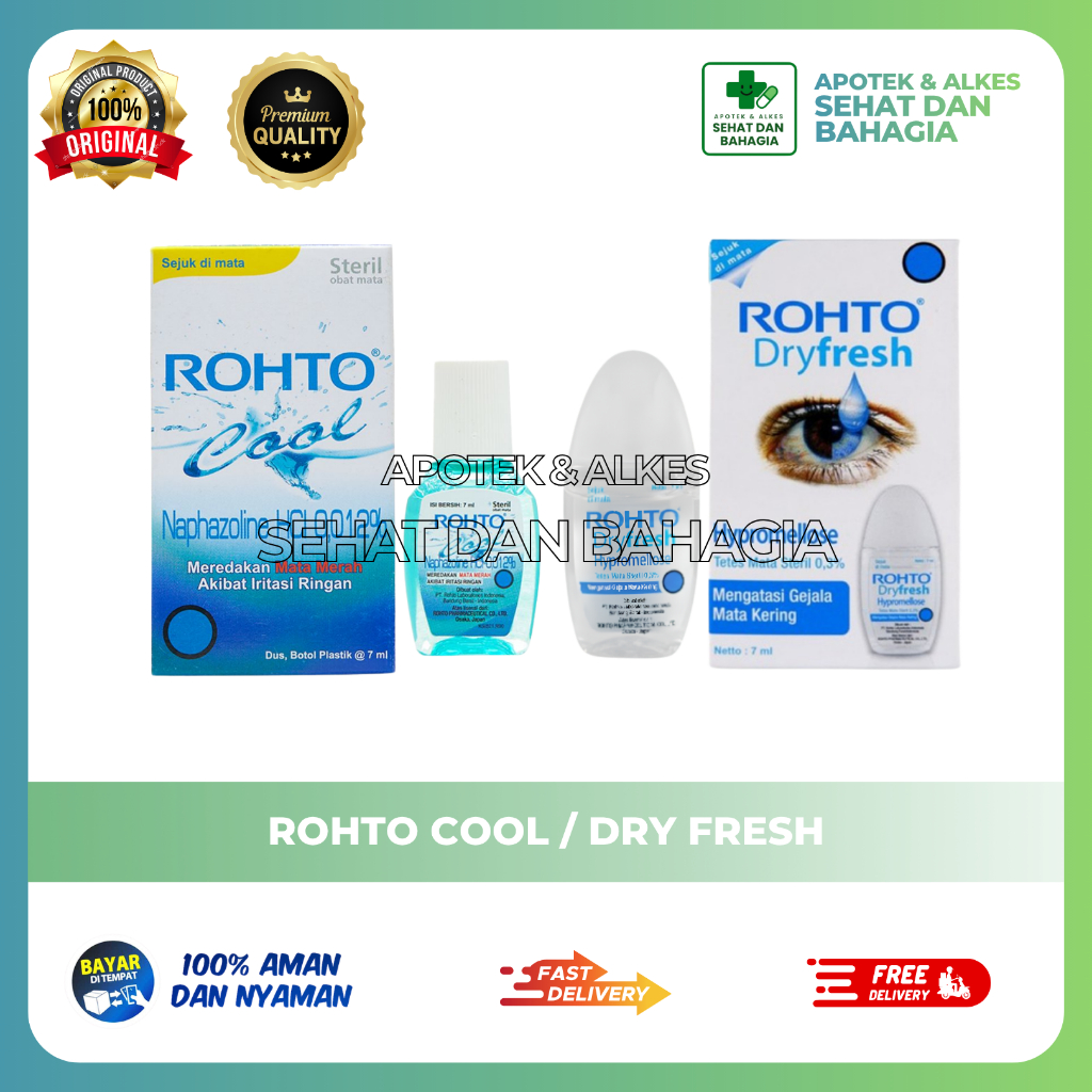 Rohto Cool/Rohto Eye Flush/ Rohto Dry fresh/ Rohto Obat Mata/ Y-Rins