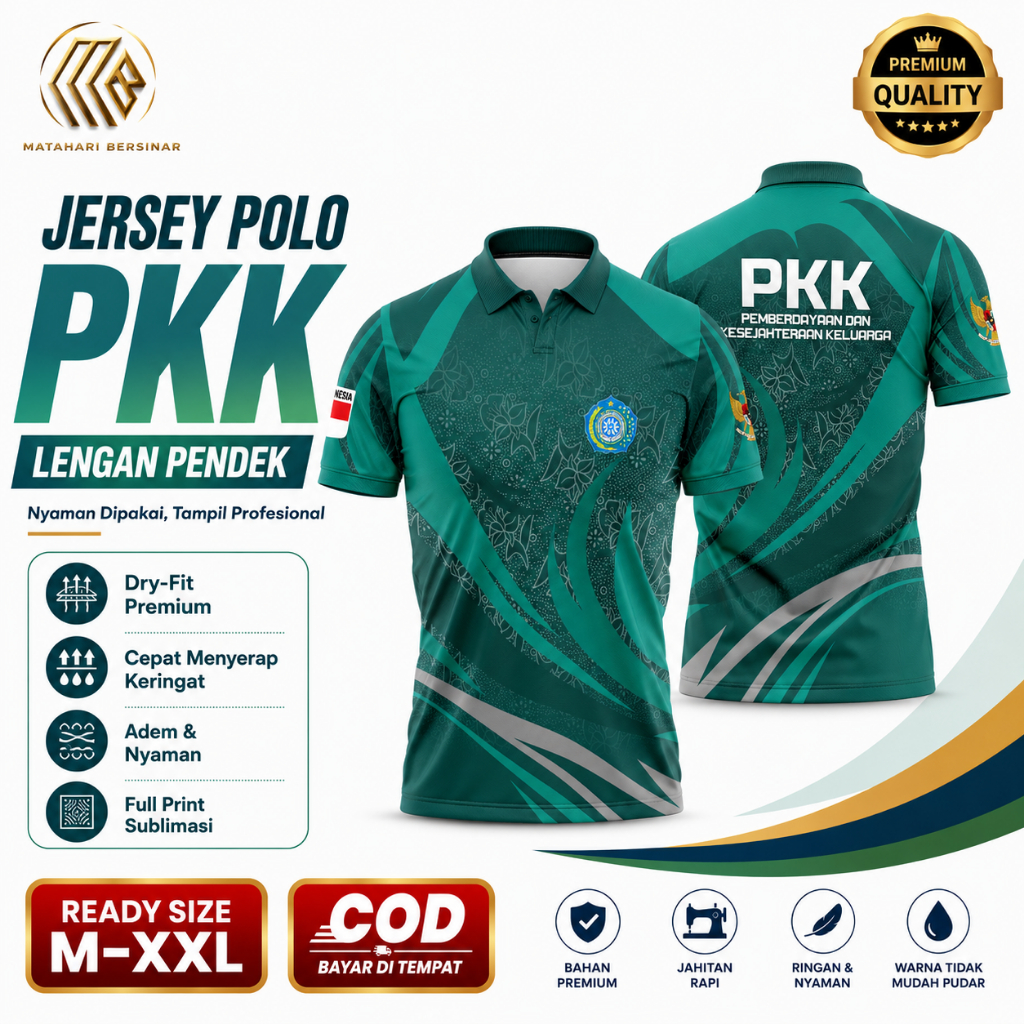 Jersey Pendek - Wangki Pendek PKK - Kaos PKK - Matahari Bersinar