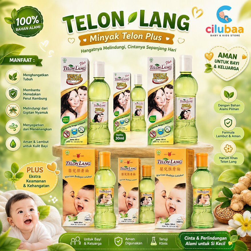 Cap Lang Minyak Telon / Minyak Telon Lang / Minyak Telon Cap Lang / Telon Lang Plus