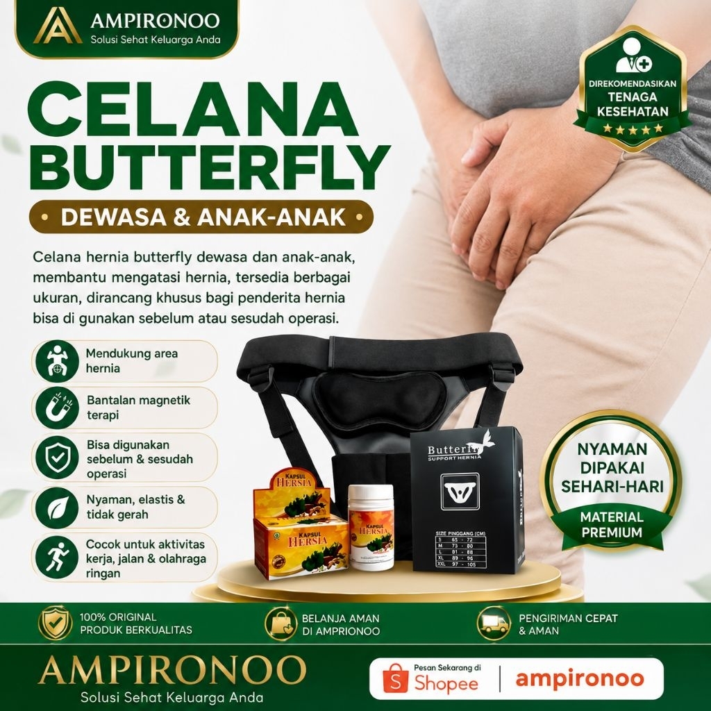 Celana Hernia Pria Dewasa Magnetik Butterfly