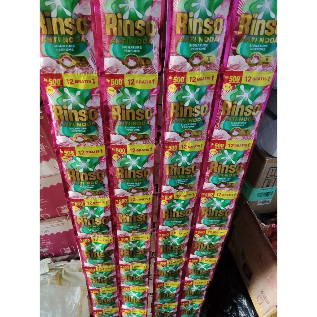 Rinso liquid cair kemasan 500an 36pcs/detergent cair Rinso liquid/Rinso cair 500an