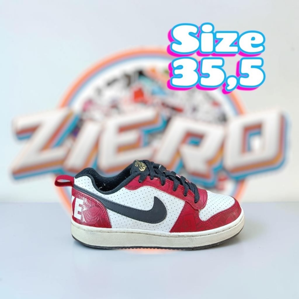 sepatu sneaker anak Nike merah putih size 35,5
