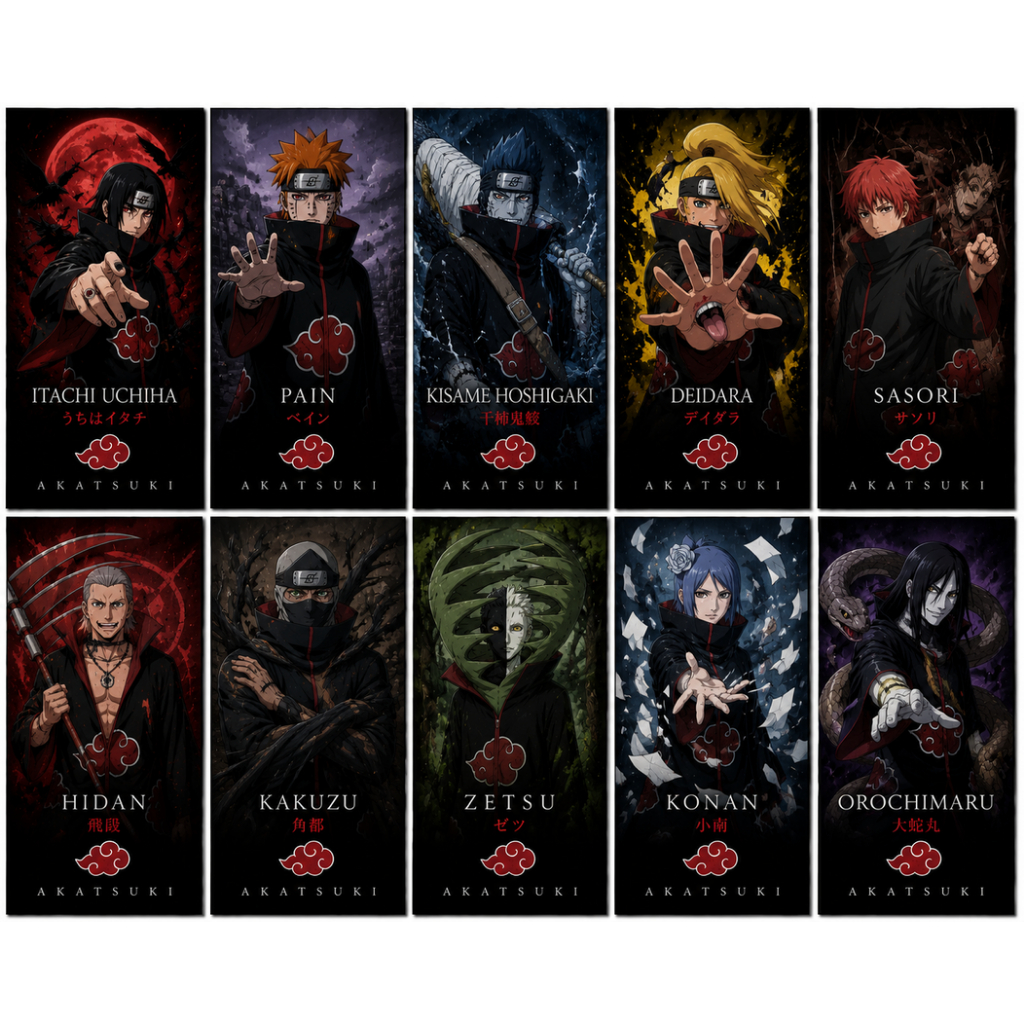 Hiasan Dinding Akatsuki Poster Kayu MDF Wall Decor Anime #14