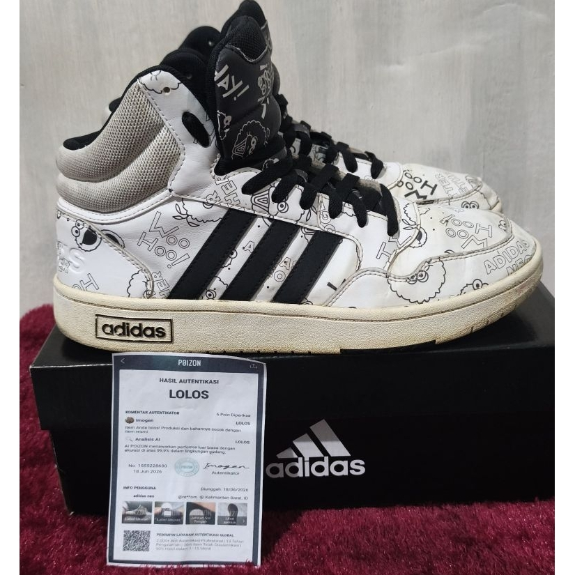 Original Adidas Neo Hoops Mid x Sesame Street
