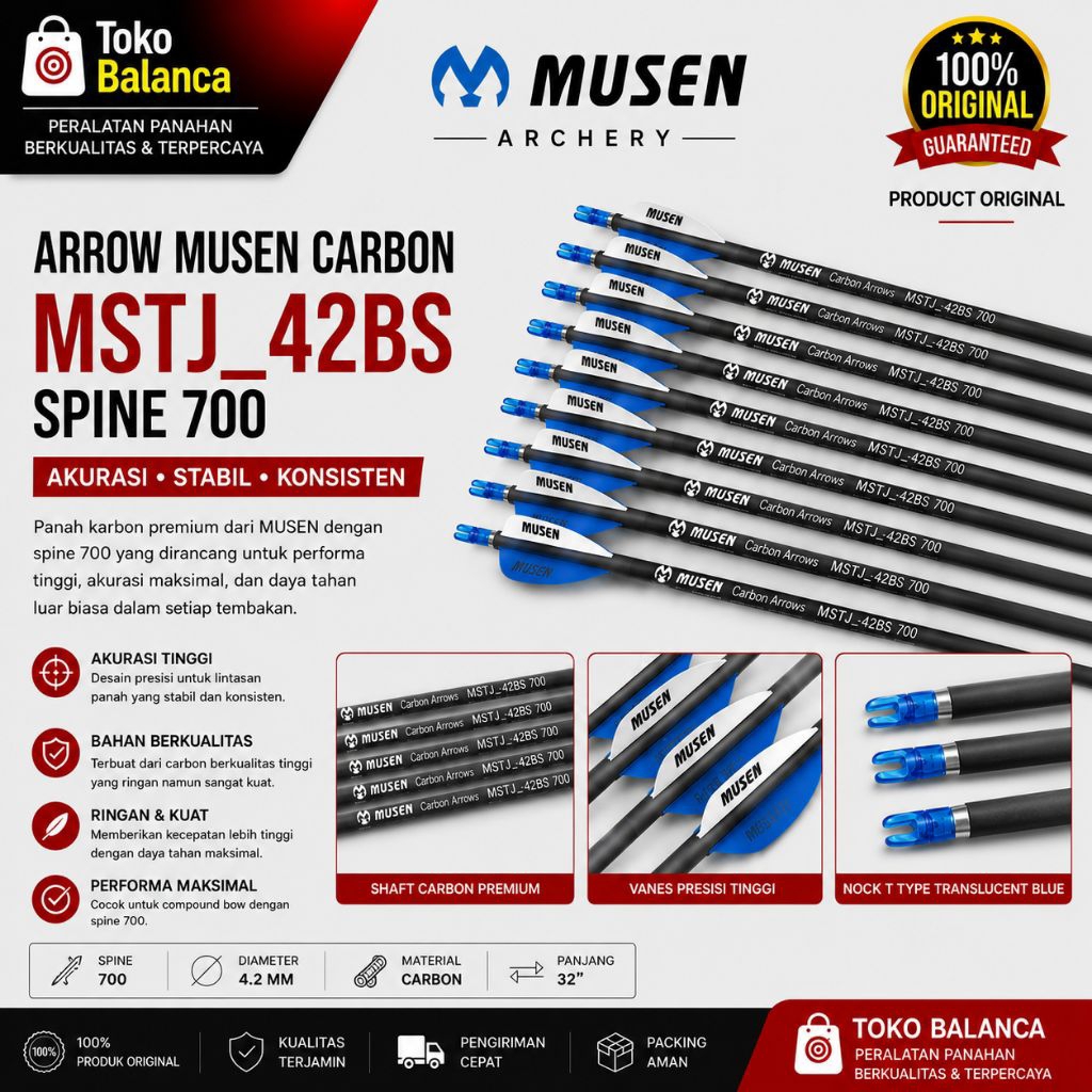 Arrow MUSEN Carbon MSTJ_42BS SPINE 700