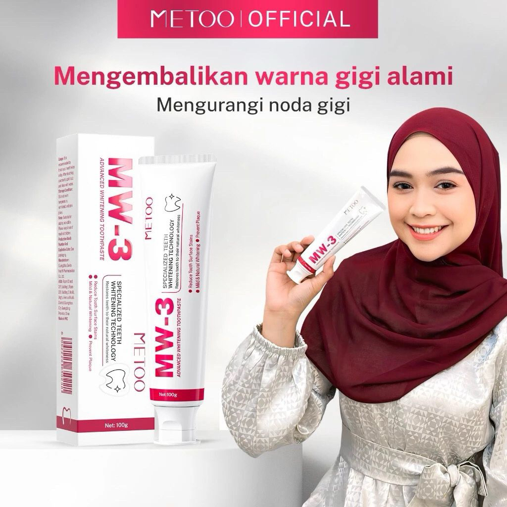 Pasta Gigi Pemutih Gigi MeToo MW-3 100g - Lembut, Bebas Sensitif, Probiotik