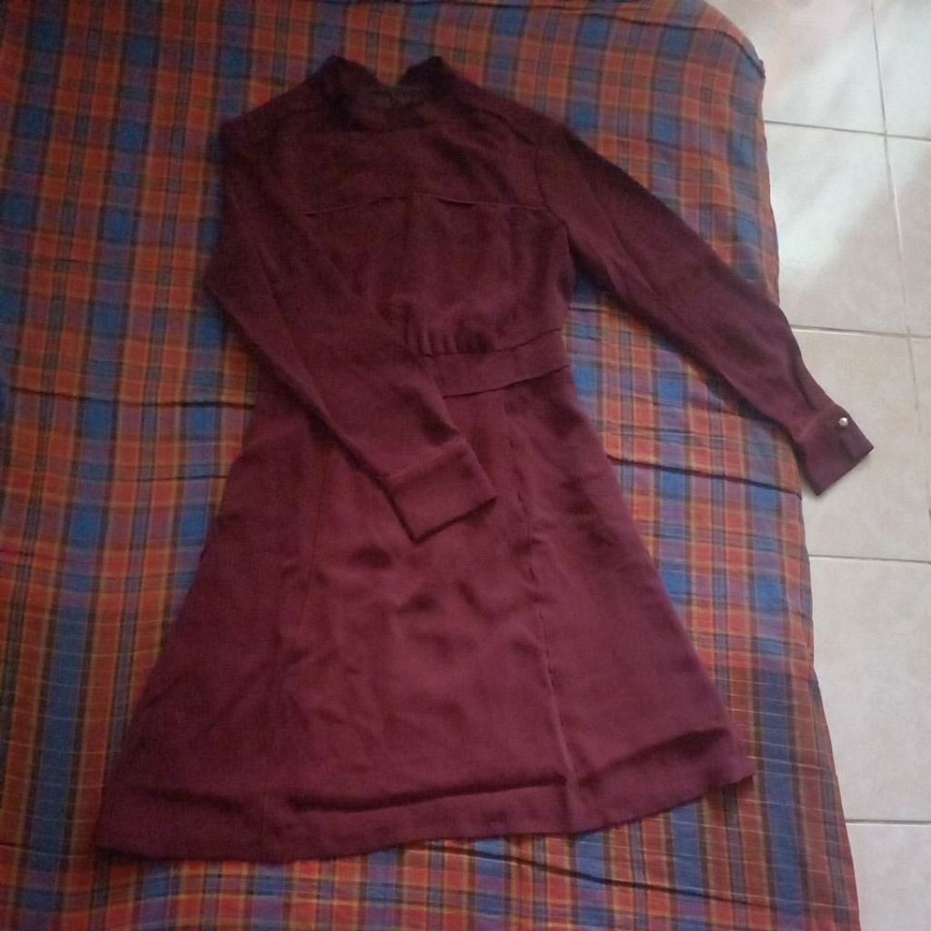 Preloved baju tunik merah maroon