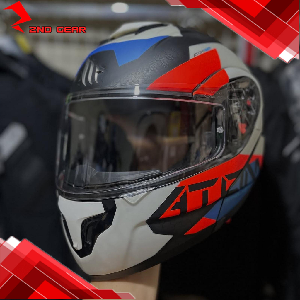 2ND HELMET | MT HELMETS ATOM SV W17 A7 MATT PEARL BLUE