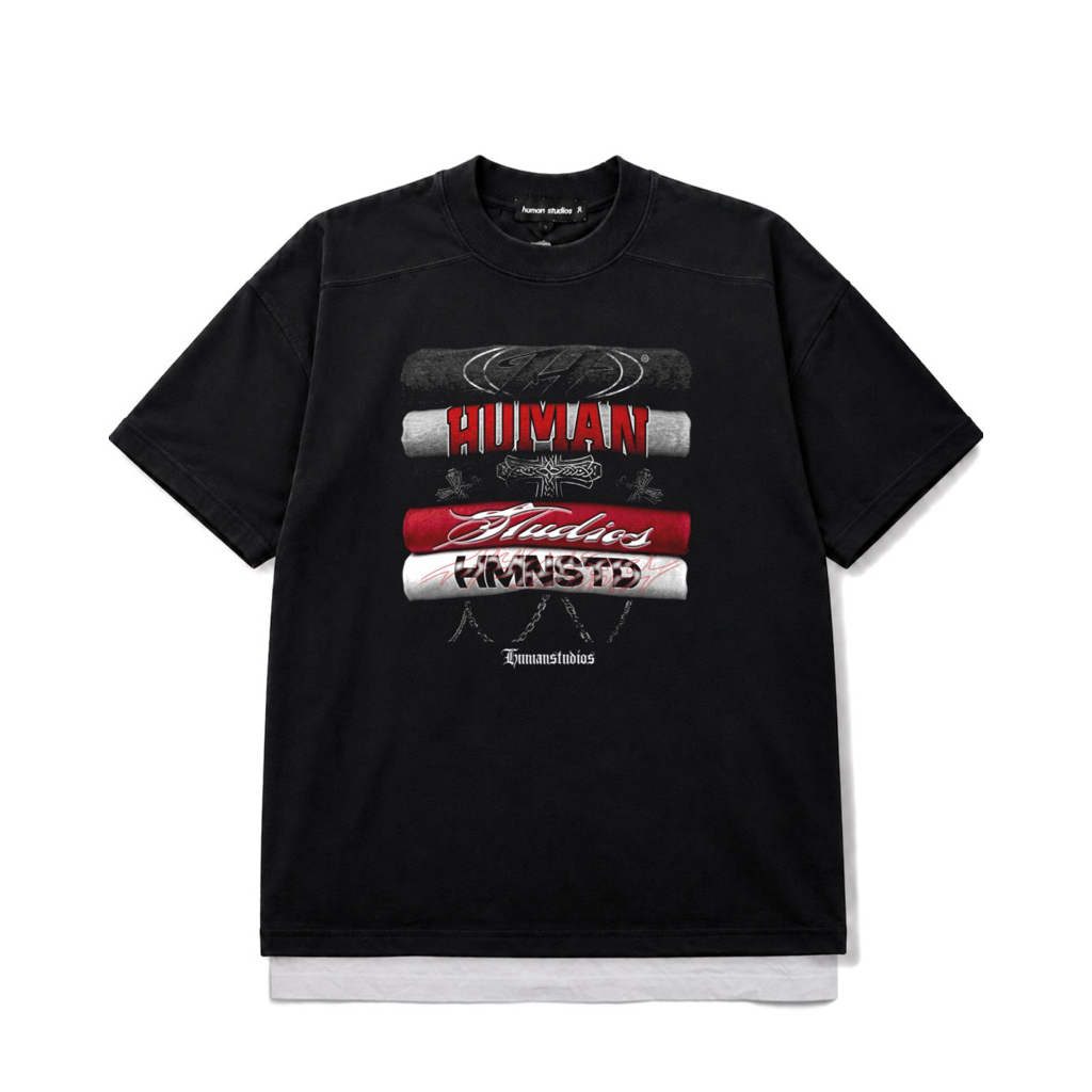 HUMAN STUDIO - Archive Stack Tee - BASIC OVERSIZED T-SHIRT | HEAVY COTTON 16S