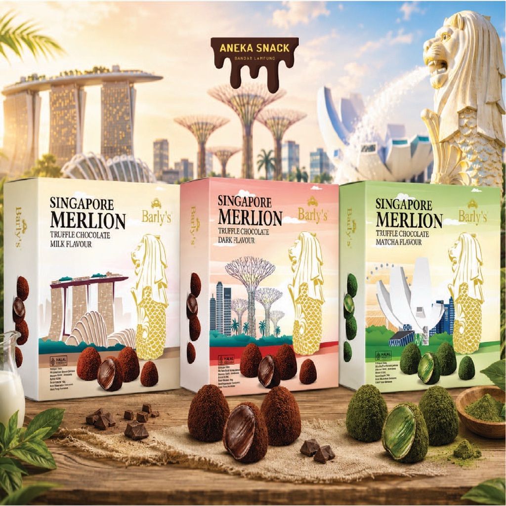 Barlys Truffle Merlion Singapore (Coklat)