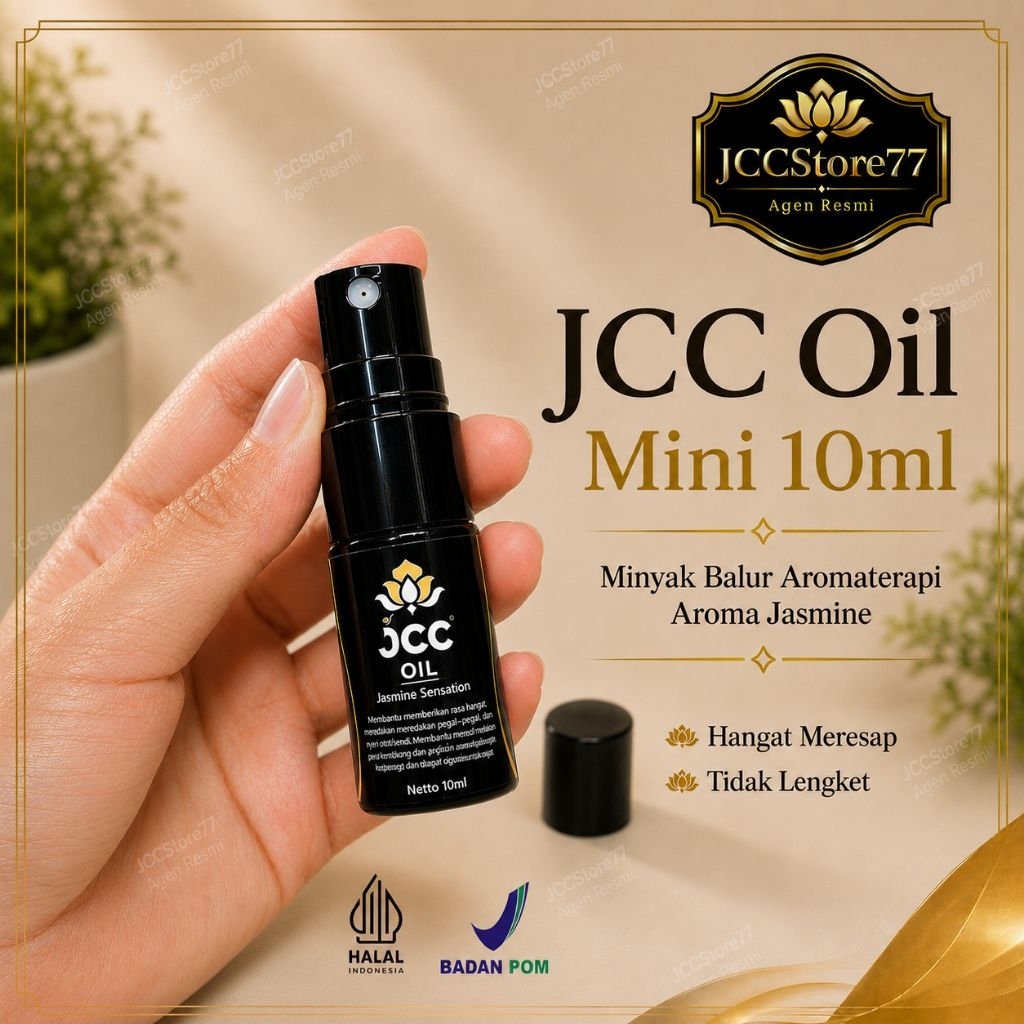 JCC Oil Mini 10ml Travel Size (Kemasan Baru) Botol Spray 100% Original Minyak Terapi Herbal