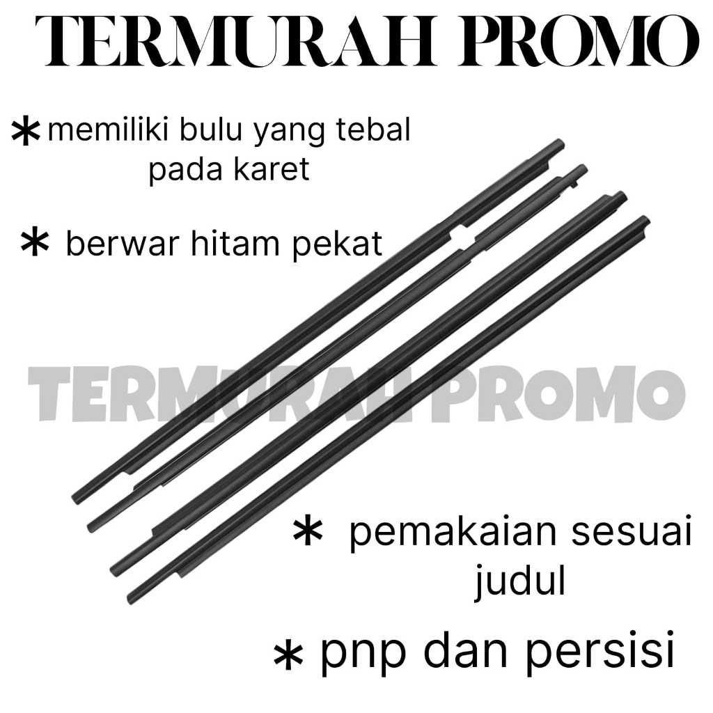 Termurah list pelipit /karet list pelipit kaca pintu luar mobil Toyota avanza 2005-2006-2007-2008-20