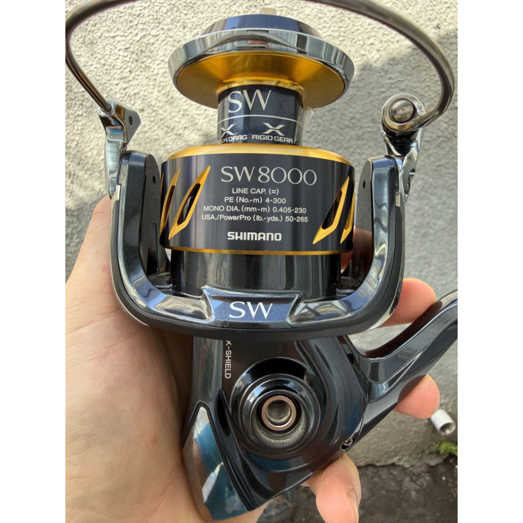 Shimano Stella SW 8000HG Second Jepang Mulus Rp 7.750.000 Lengkap Smooth Reel Spinning Saltwater
