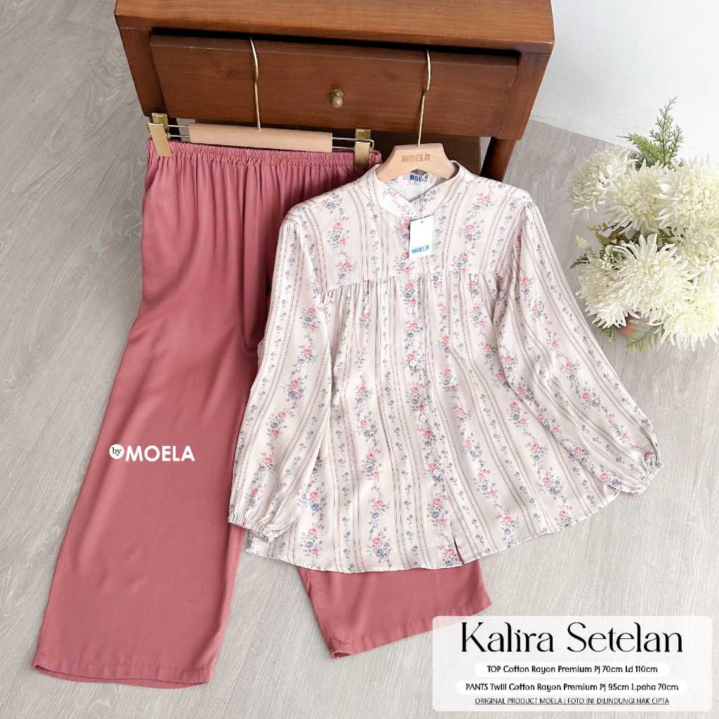 KALIRA SET WANITA COTTON RAYON PREMIUM NYAMAN ELEGAN BY MOELA
