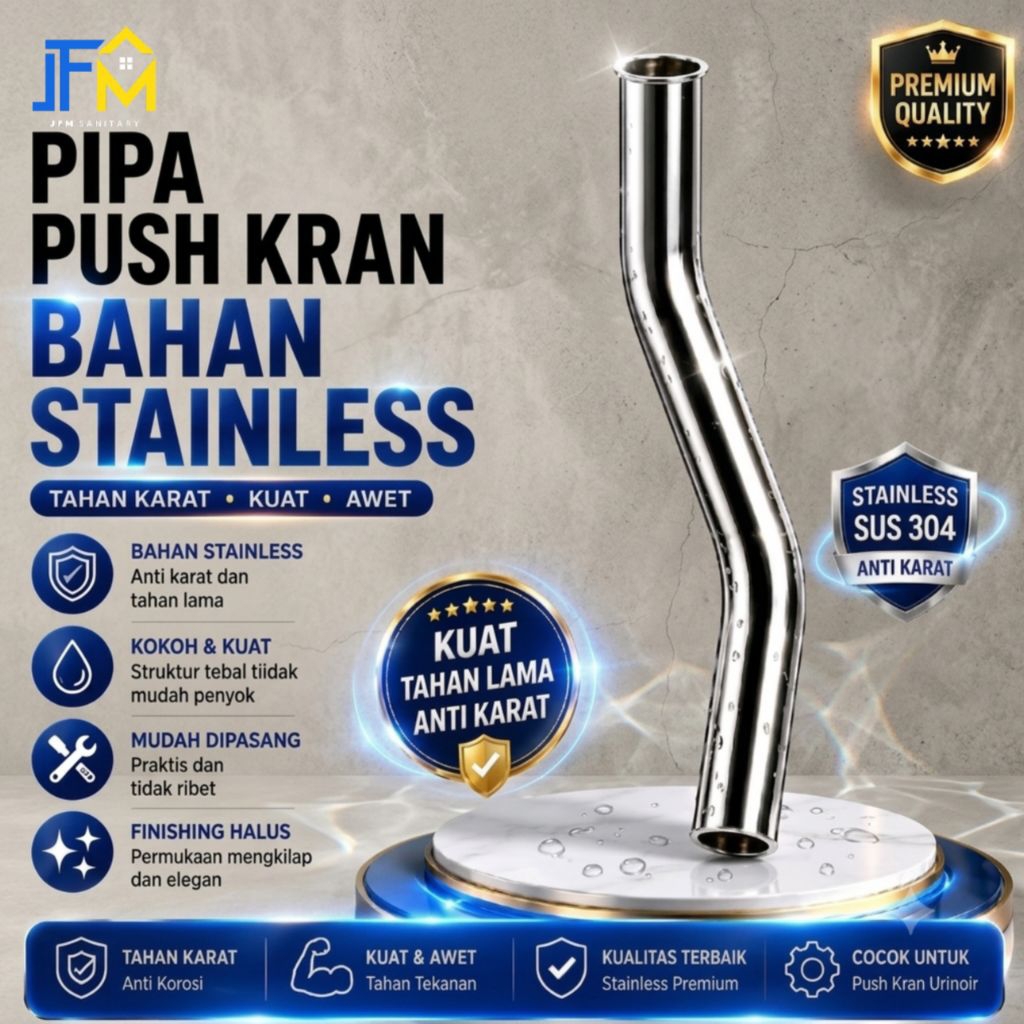 Pipa Push Kran Urinoir / Pipa Model Belok kran Kran Urinoir