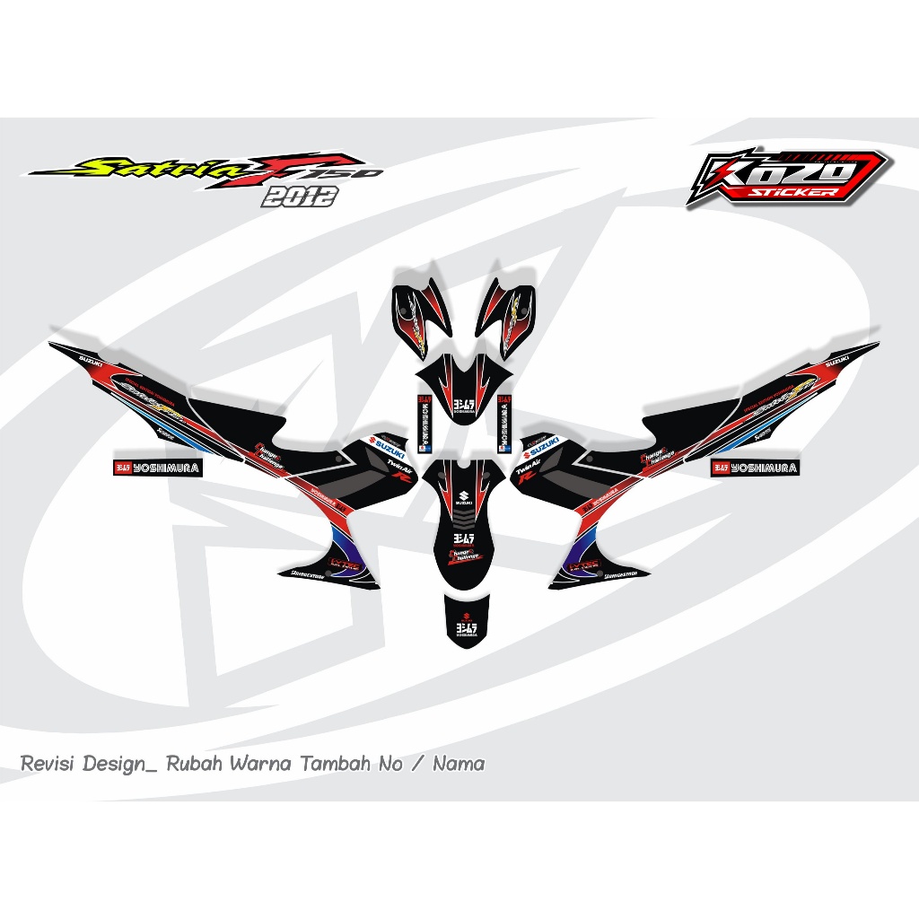 Decal Satria Fu Barong 2012 Full Body Stiker Satria Fu Barong 2012 Full Body Striping Satria Fu  Des