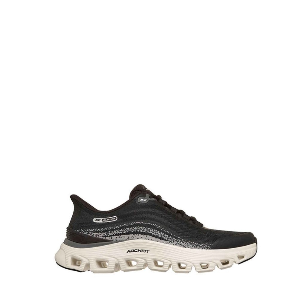 Sepatu Pria Skechers Slip-Ins Arch Fit Glide-Step Wave Men's Sneakers Shoes - Black Original