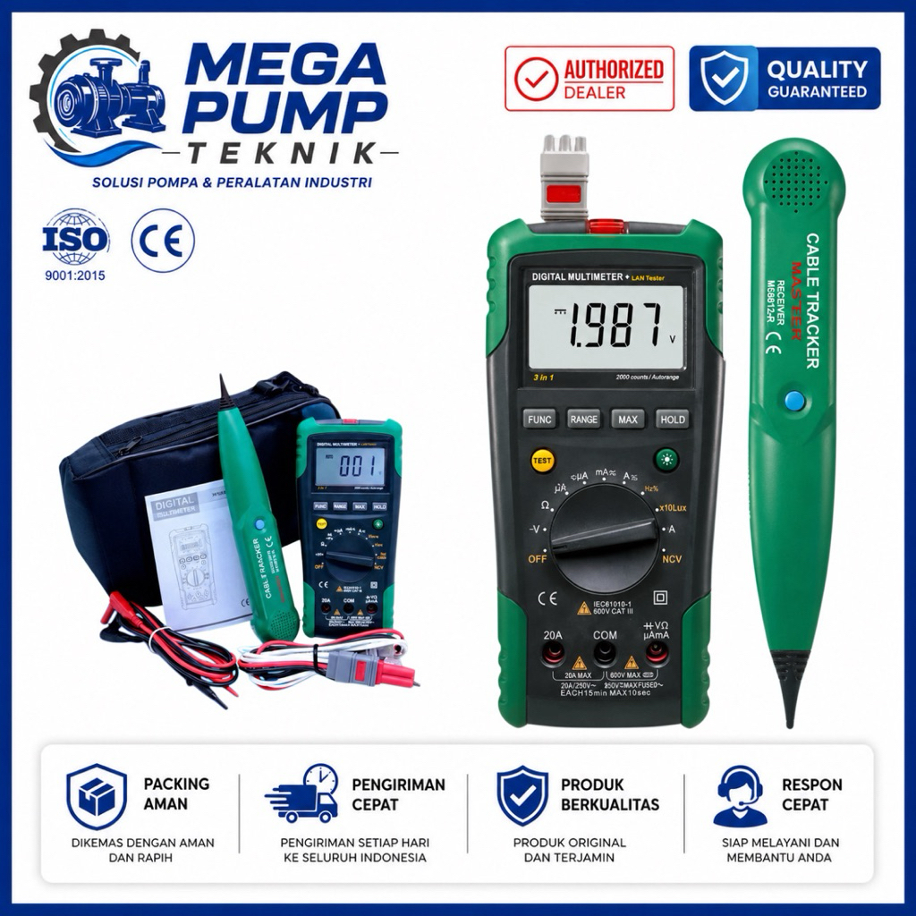 MS8236 Mastech Multimeter LAN Cable Tracker Wire Network Tester Kabel