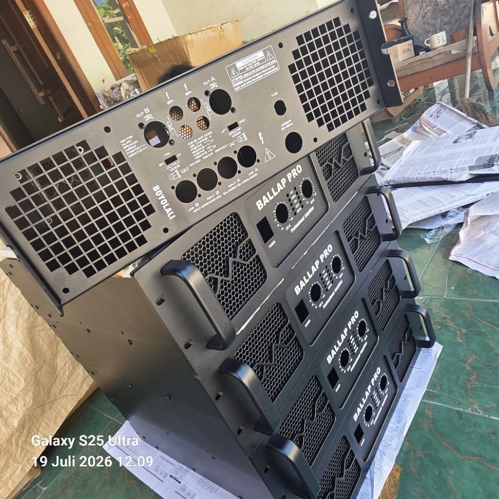Box power buil up original 3U & 2U body panjang non heatsink ada logo ballap pro TANPA HANDLE