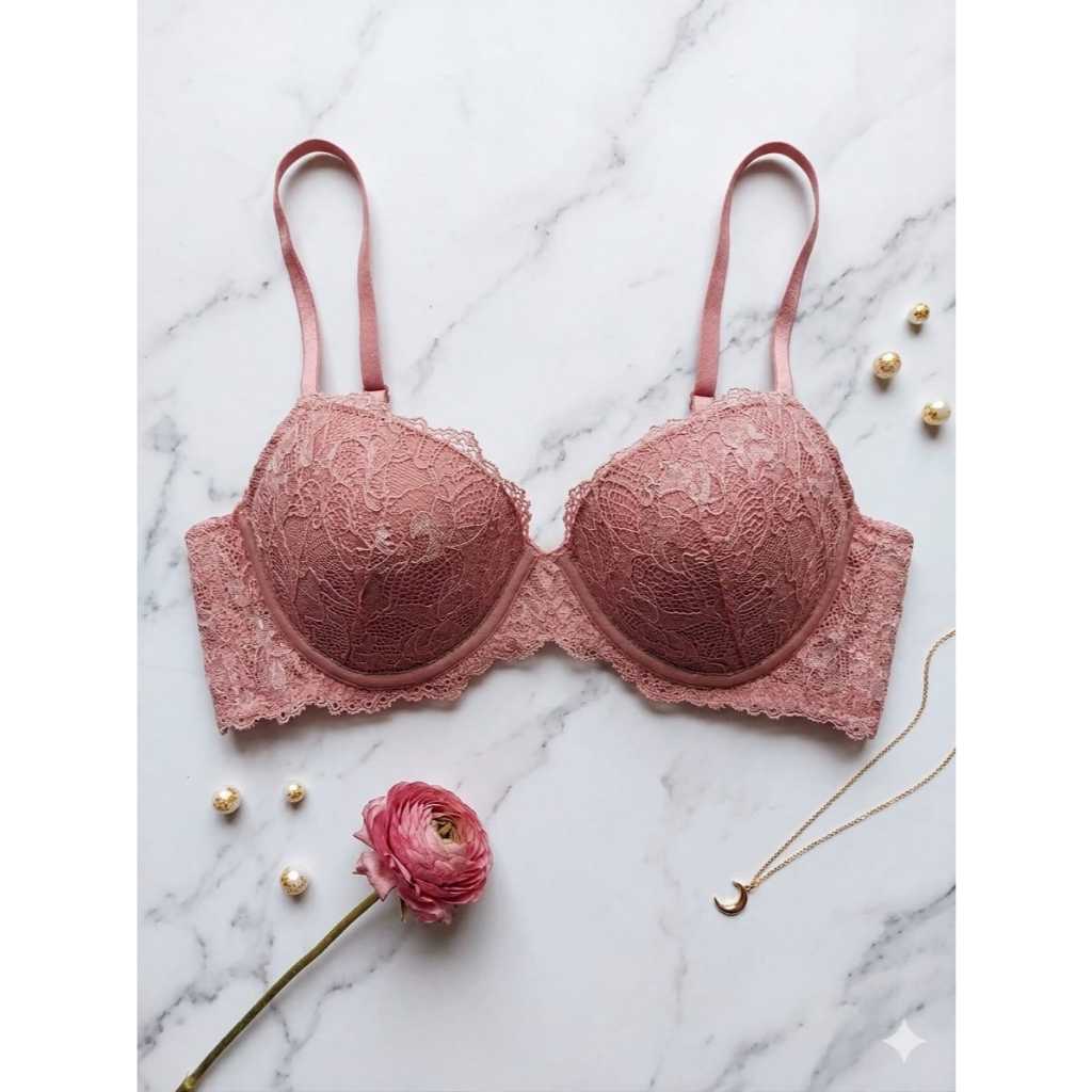 BH Inner Sling Tanpa Kawat Renda Vera Wang Sisa Eksport Wireless Bra Nude 34C - VC