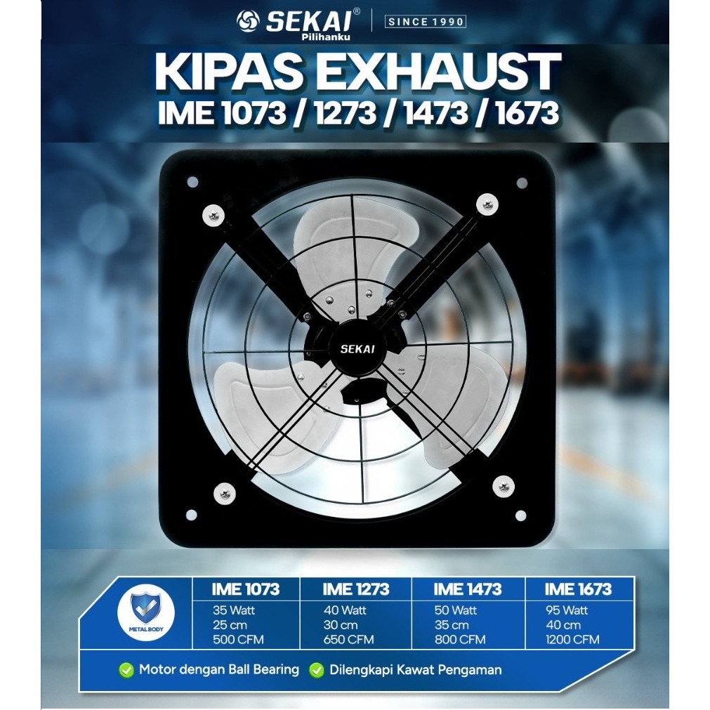 Exhaust Fan Industrial Body Metal 10 12 14 16 Inch IME 1073 IME 1273 IME 1473 IME 1673