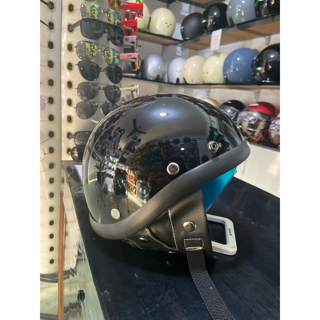 Helm Retro Pet Transparan / Helm Chip retro