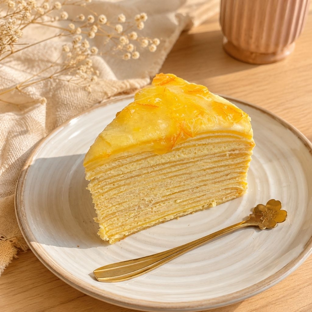mille crepe jeruk marmalade