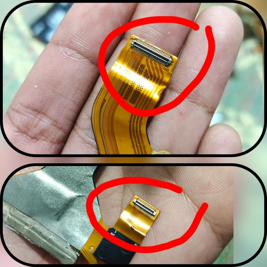 Konektor lcd itel a49 bagian PCB bawah itel a49 di flexibel konektor lcd itel a49 di flexibel