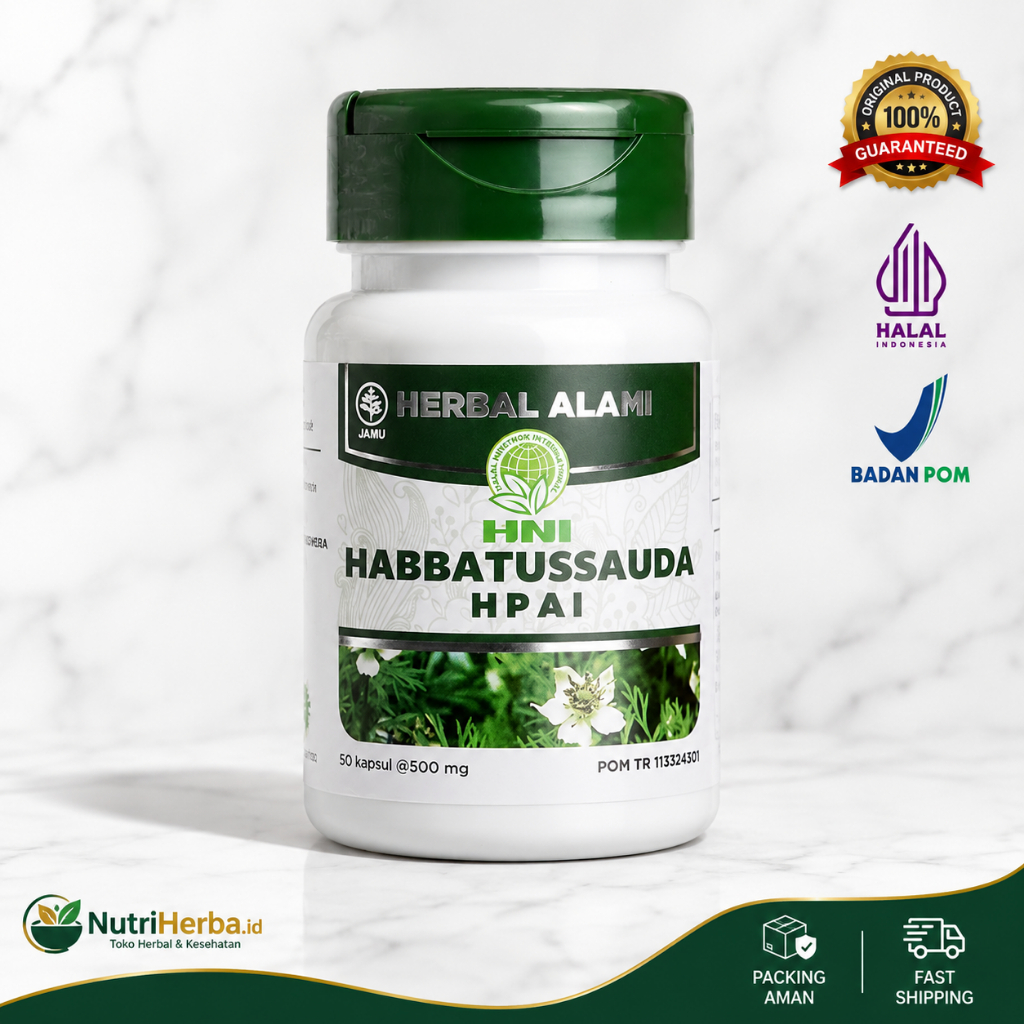 HNI Habbatussauda Kapsul Original - Jintan Hitam Booster Imunitas & ASI - Solusi Asma, Alergi & Dara