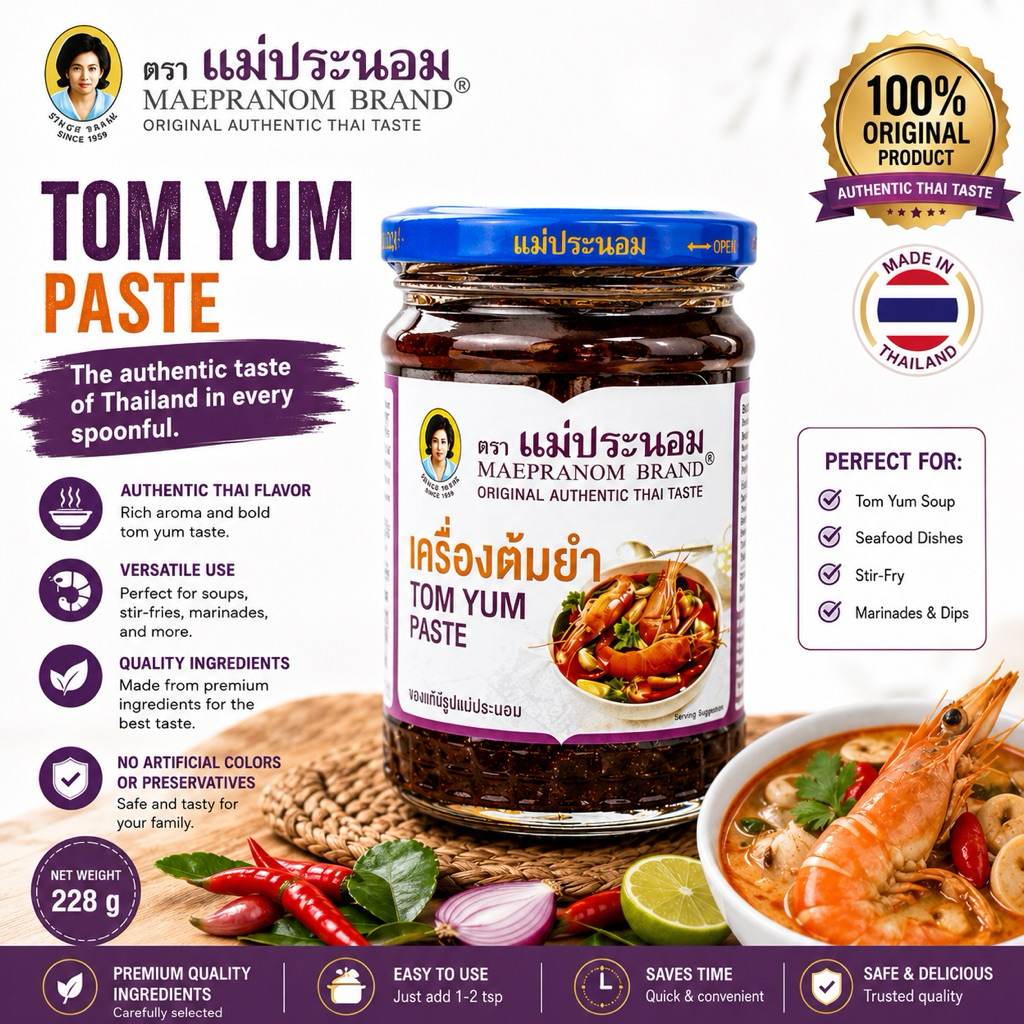 Tom Yum Paste Bumbu Tomyam Maepranom Asam Pedas